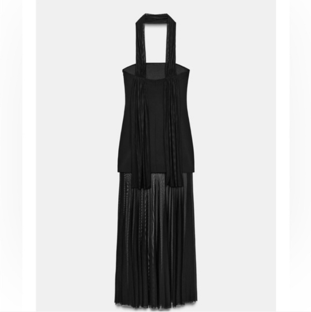 Zara TRANSPARENT COMBINATION DRESS SIZE S M - Picture 15 of 16
